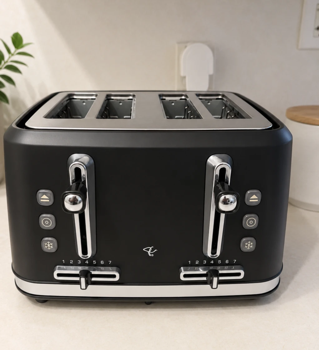 Black 4-Slice Toaster