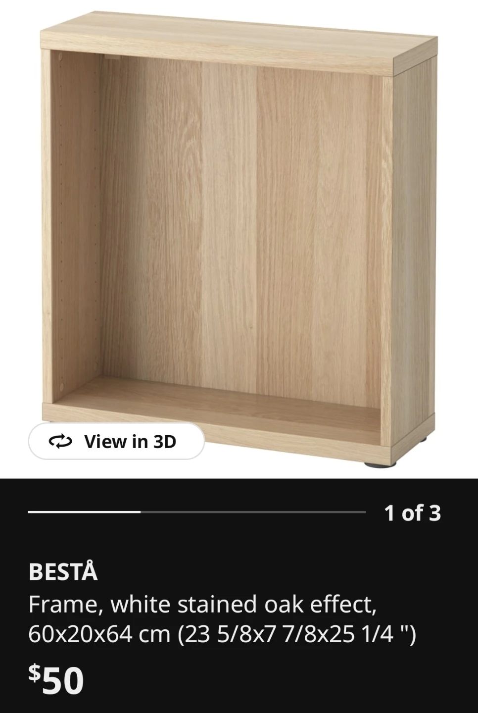 Ikea Besta frame - white stained oak effect - Brand New - photo 4