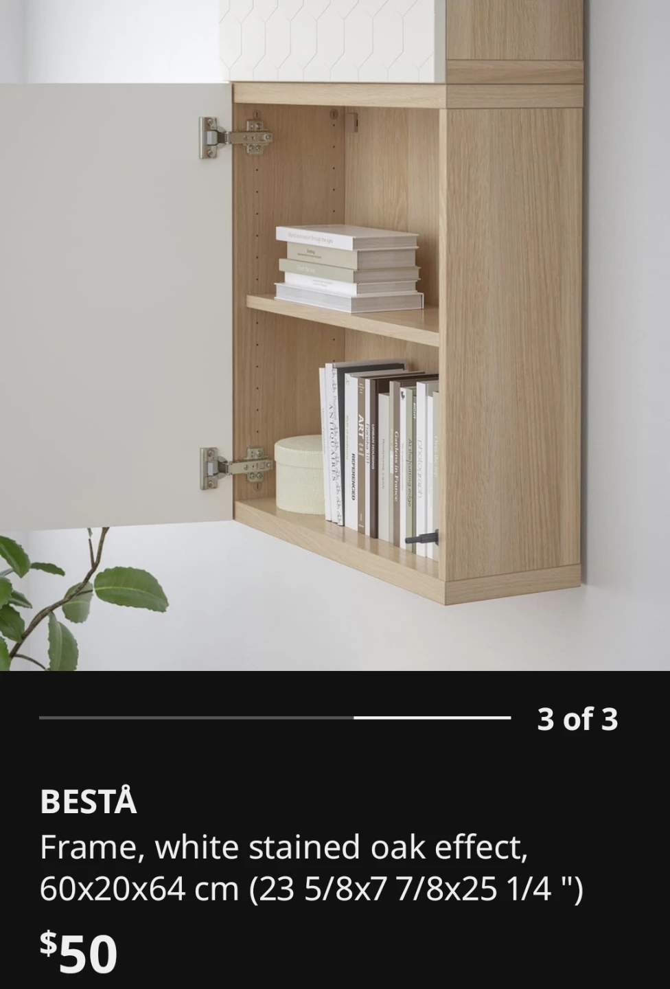 Ikea Besta frame - white stained oak effect - Brand New - photo 5