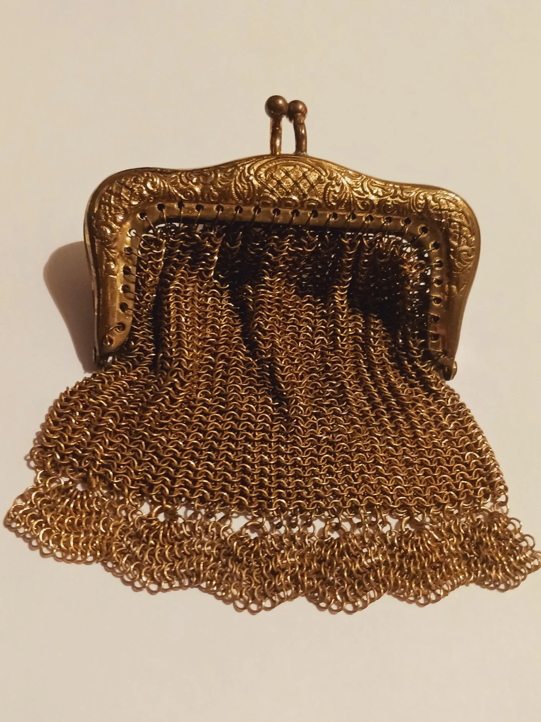Gorgeos Antique Gold Plated Mesh Coin Purse