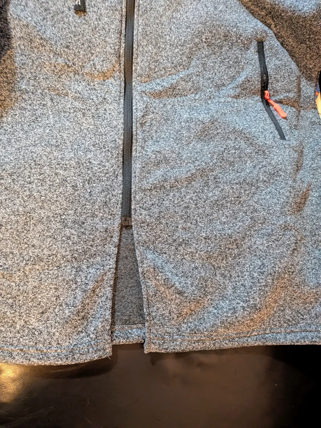 Grey Heathered Full-Zip Hoodie - photo 3