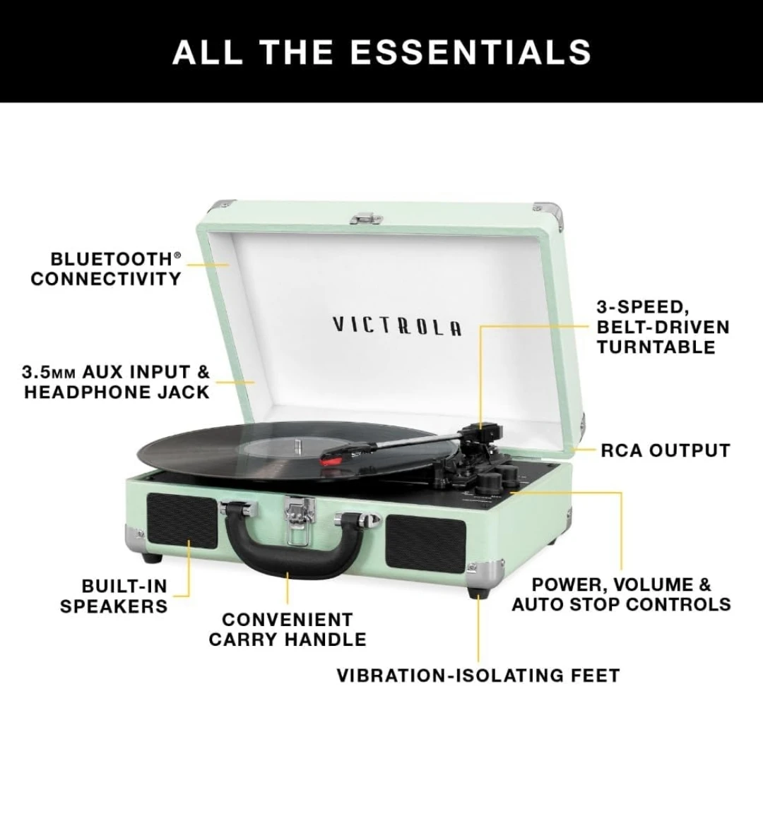 Victrola Portable Record Player JOURNEY PINK - photo 2