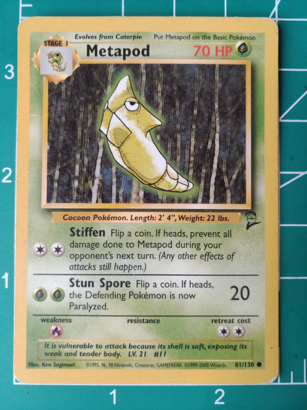 Pokemon Metapod Trading Card