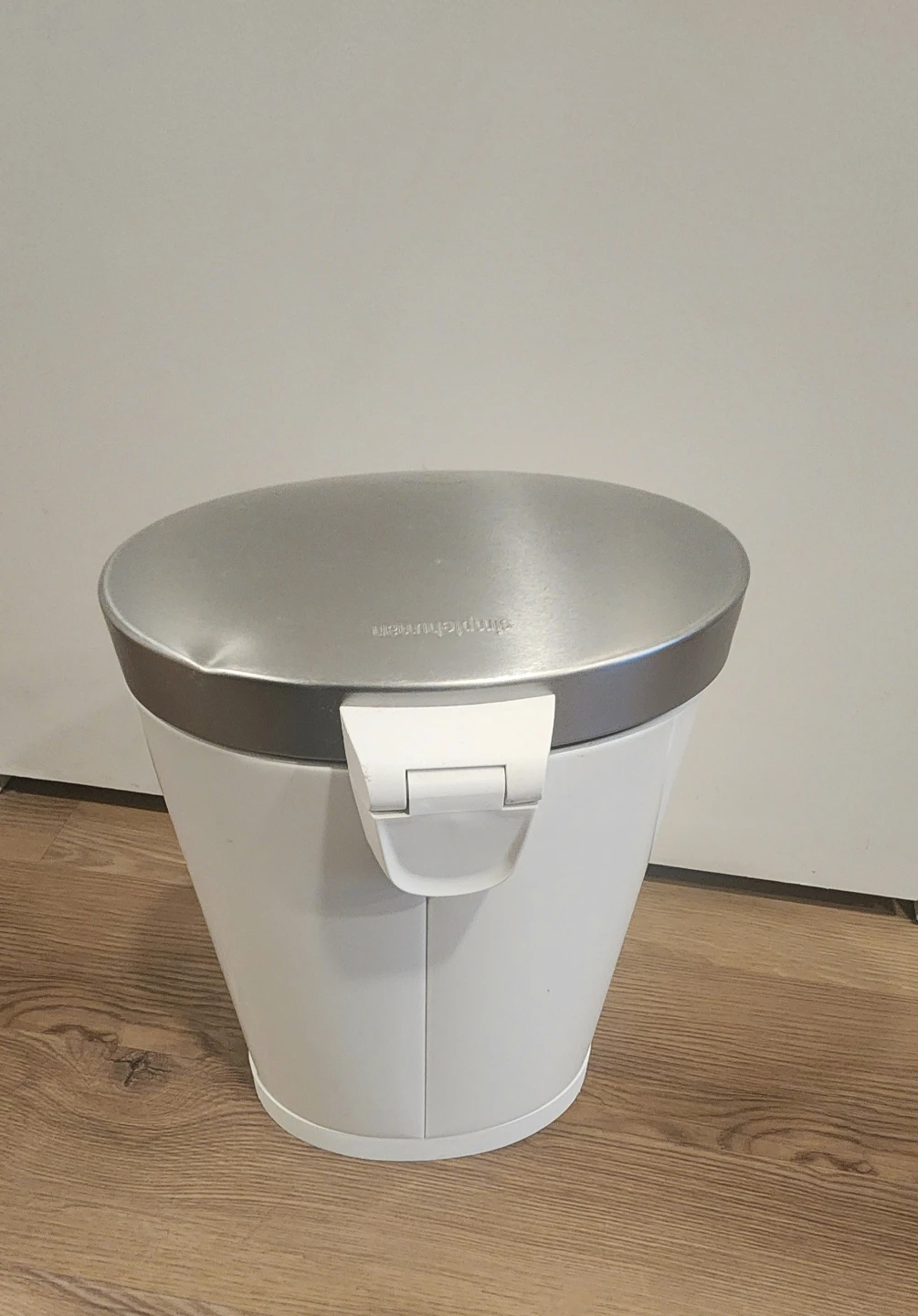 Simplehuman White Stainless Steel Pedal Trash Can - photo 4