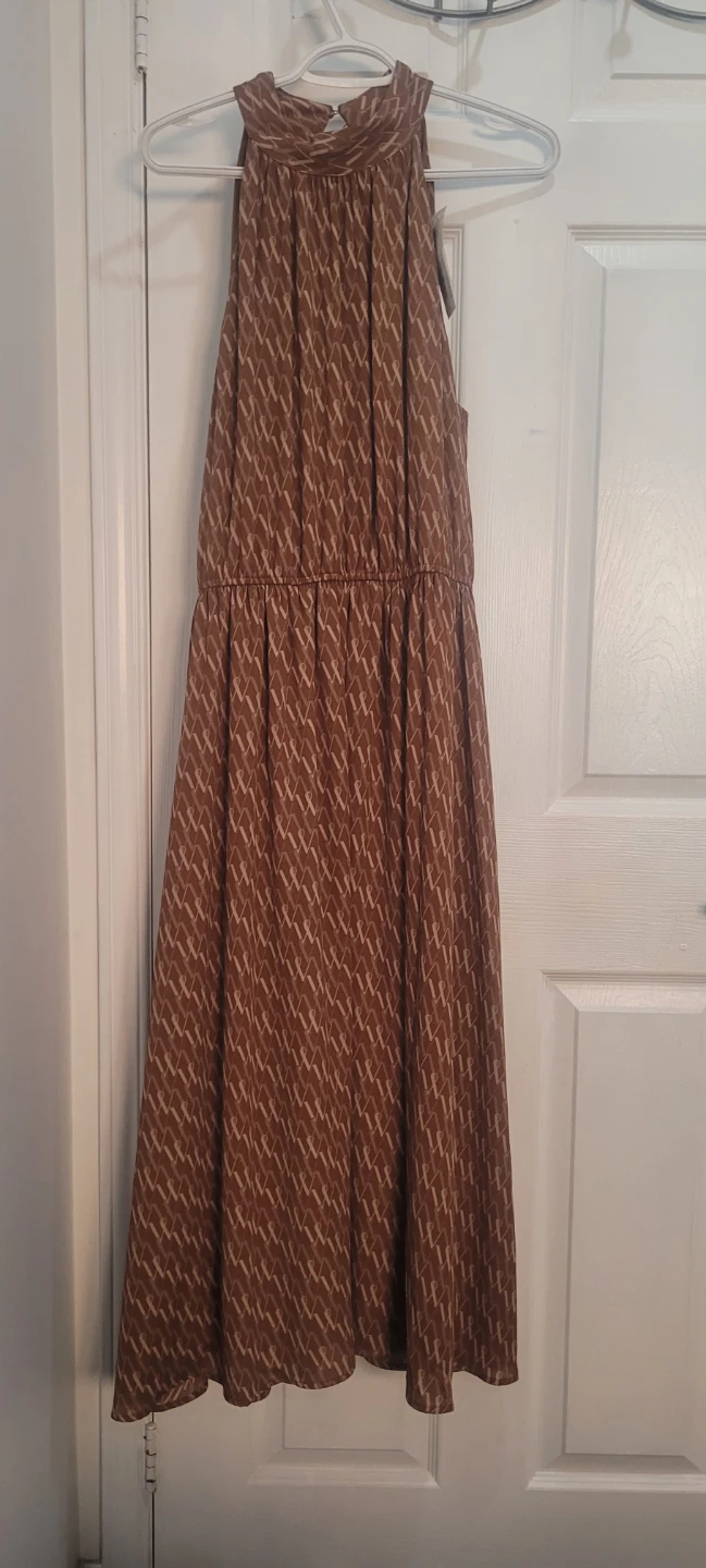 Brown Patterned Maxi Dress - photo 2