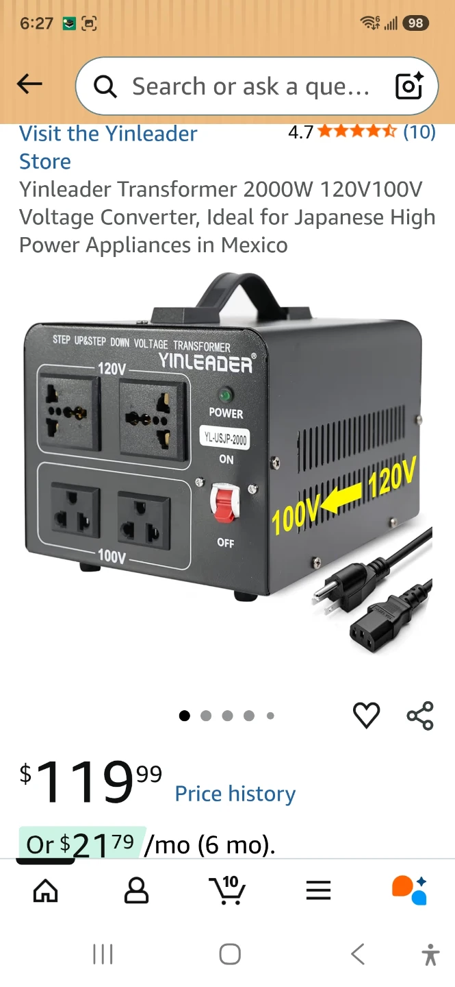 Yinleader 2000W Voltage Transformer