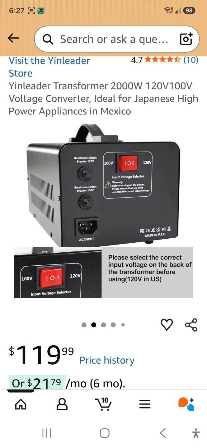 Yinleader 2000W Voltage Transformer - photo 2