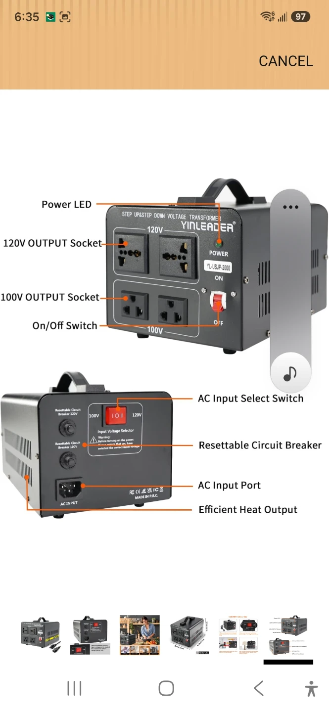 Yinleader 2000W Voltage Transformer - photo 5