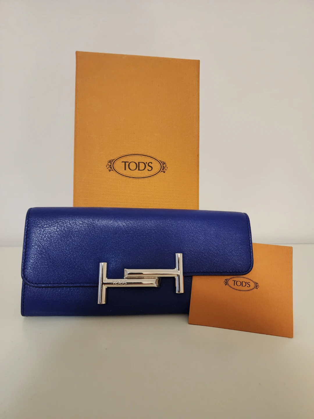 TOD'S Blue Leather Wallet