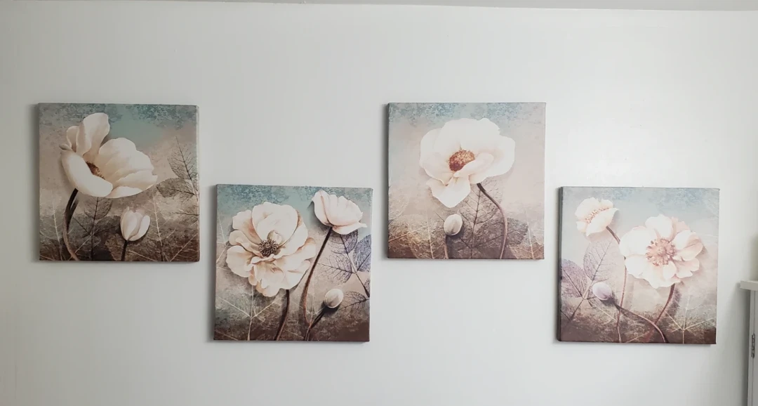 Set of 4 Floral Canvas Wall Art - photo 2
