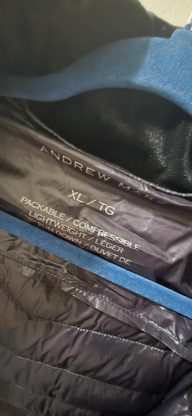 Andrew Marc Black Lightweight Down Packable Jacket XL - photo 3