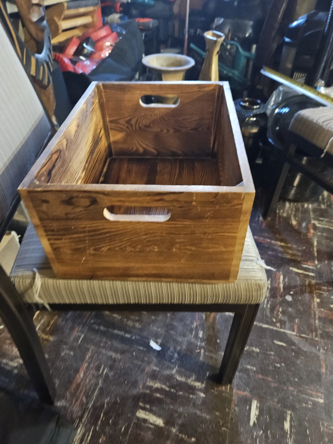Wooden Crate with "love" and Paw Print Design - photo 4