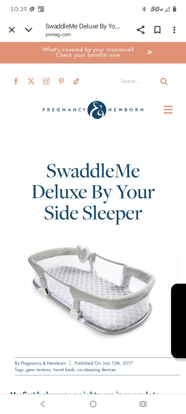 SwaddleMe Deluxe By Your Side Sleeper