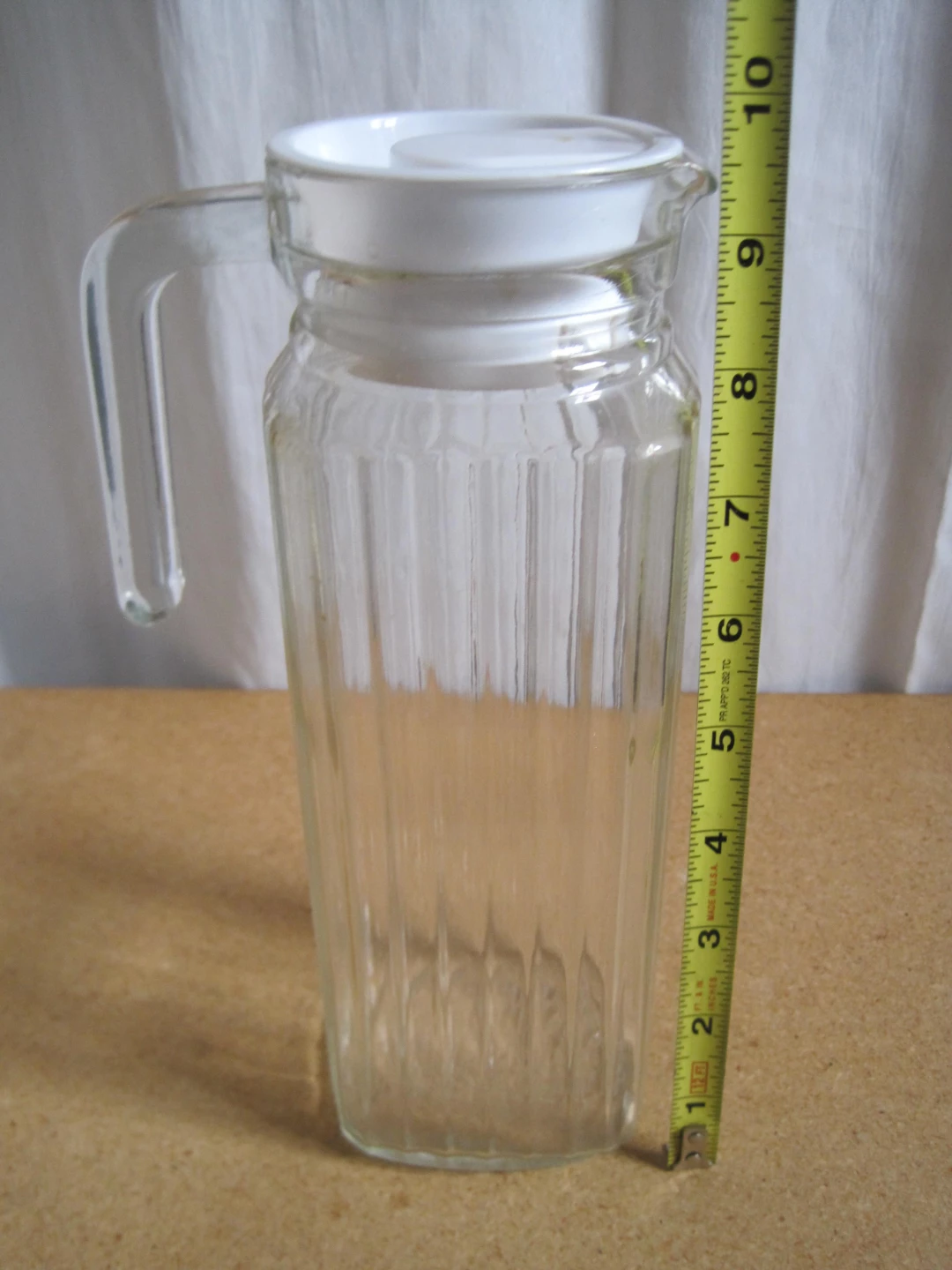 Glass Pitcher with Lid. Pick up only.