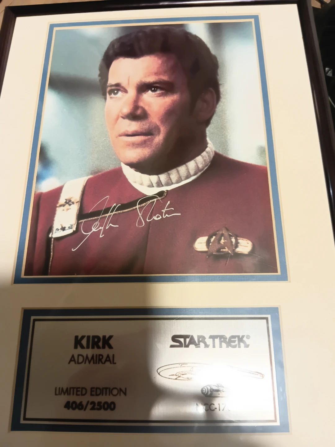 Autographed Star Trek Admiral Kirk LE 406/2500