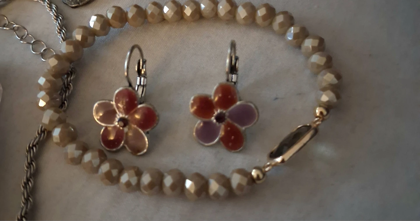 Jewellery Set: Necklace, Earrings and Bracelet - photo 2