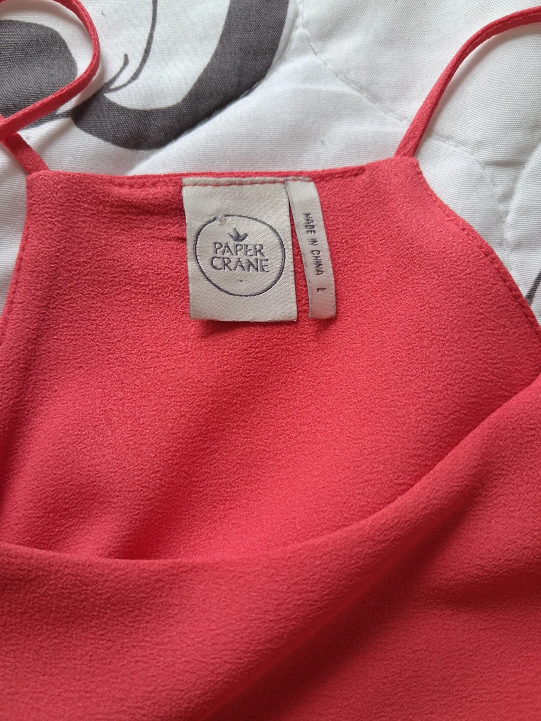 Paper Crane Coral Cami Tank Top Size L - photo 2