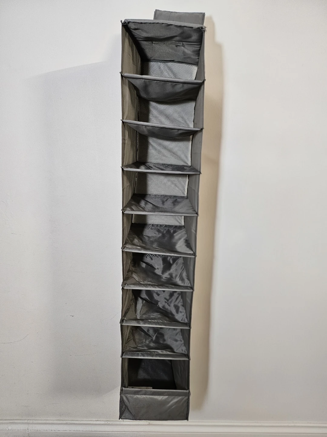 Grey Hanging Closet Organizer - 10 Shelf