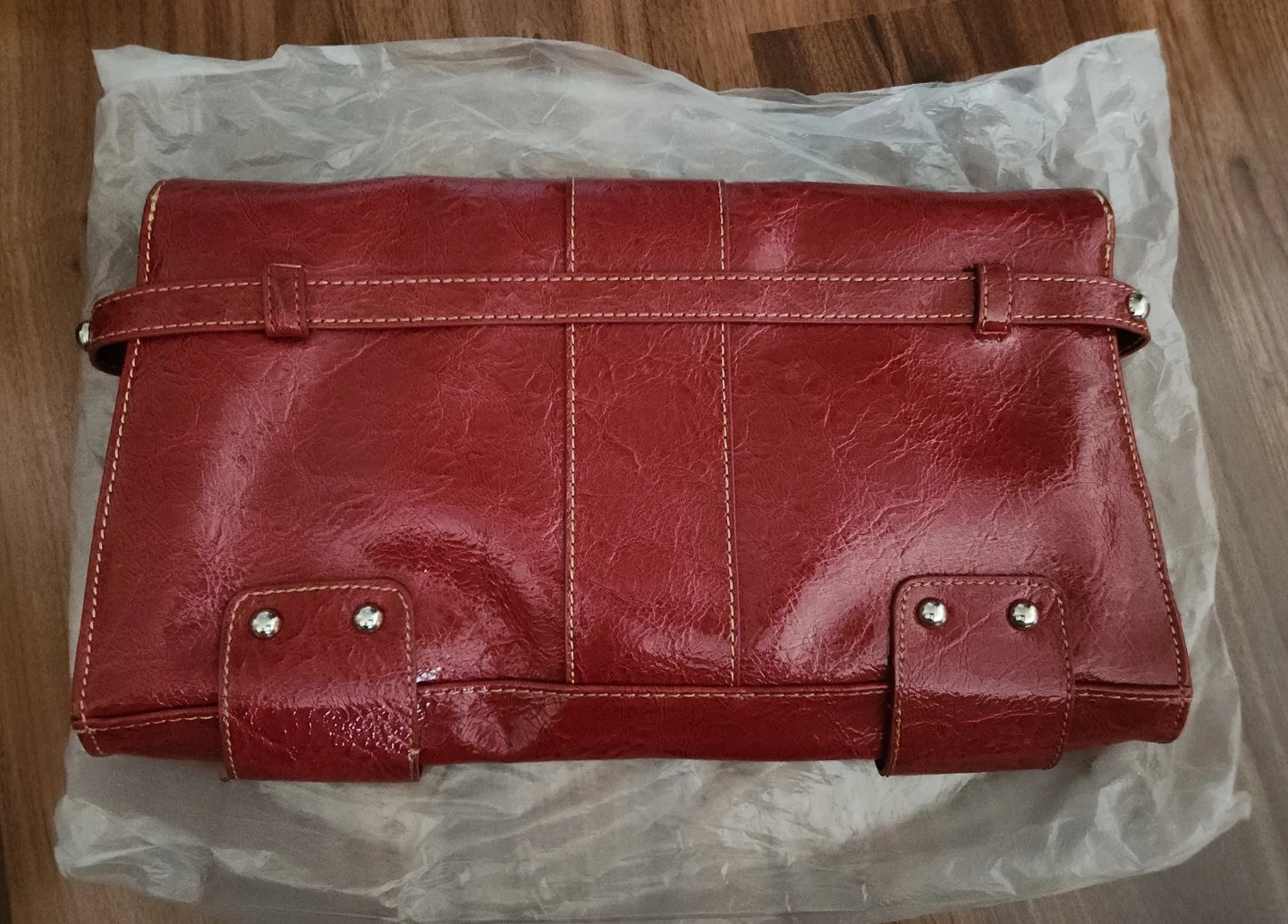 ⚽️ Red Clutch Purse with Chain - photo 2