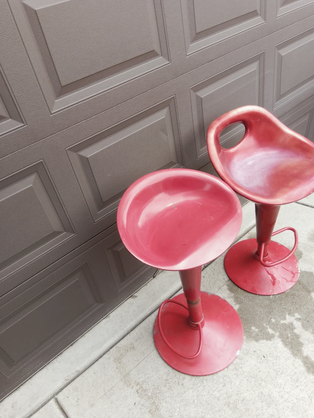 Set of 2 Red Bar Stools - photo 3