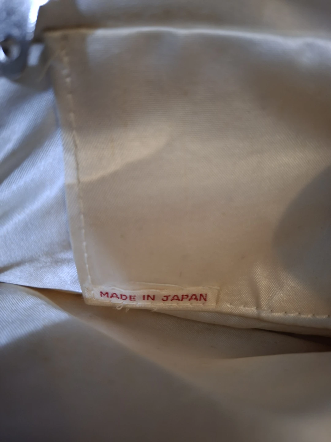 White Beaded Clutch with Chain 1950s 60s era - photo 3