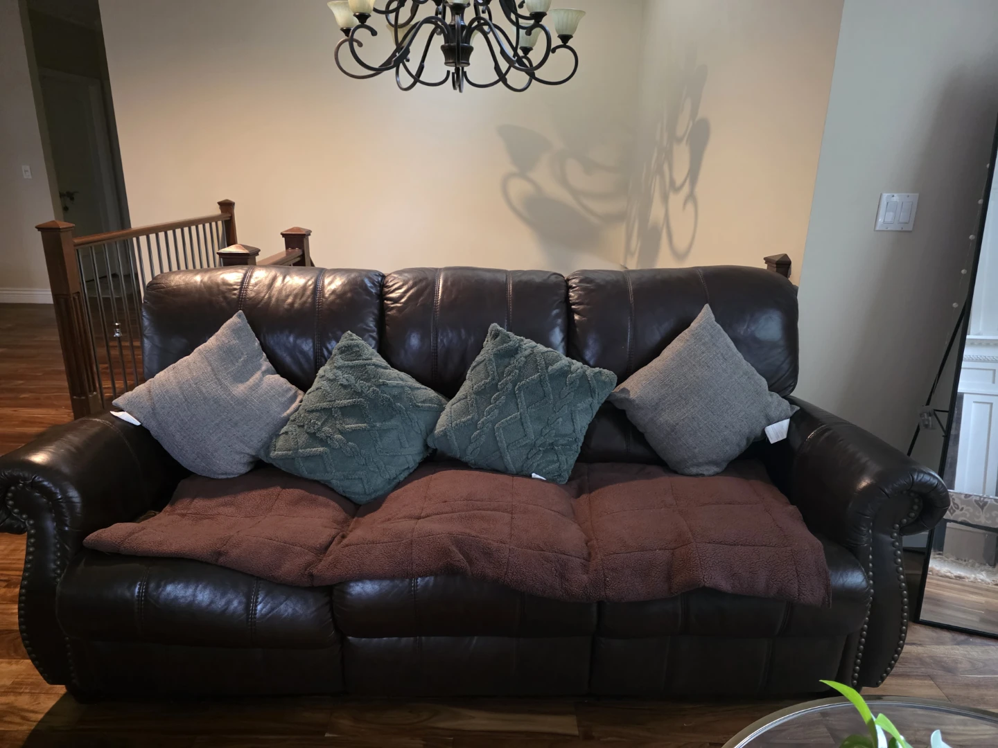 Brown Leather Recliner Chair