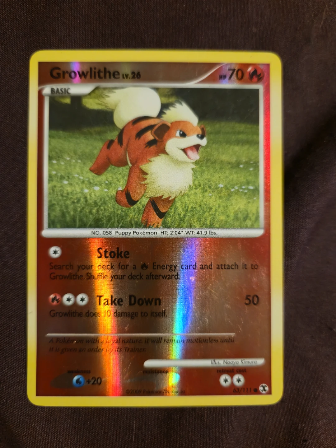 Pokémon Growlithe card