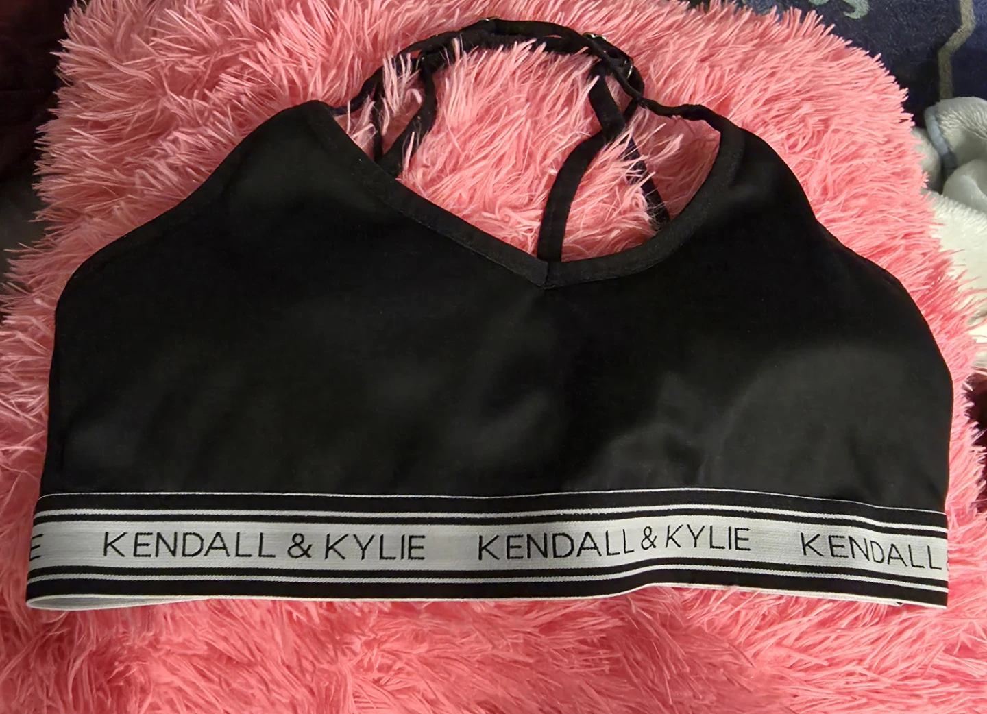 Kendall & Kylie Black Sports Bra (M)