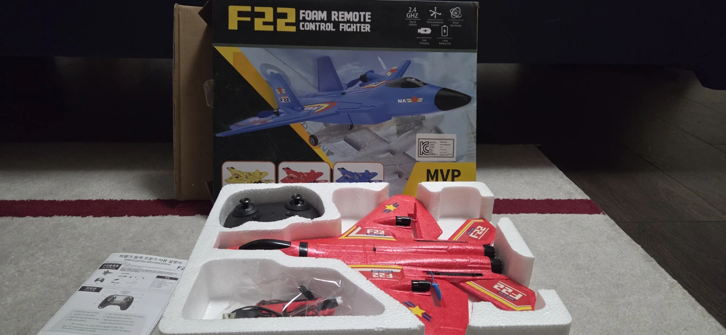 F22 Foam Remote Control Fighter Jet Toy [RED]