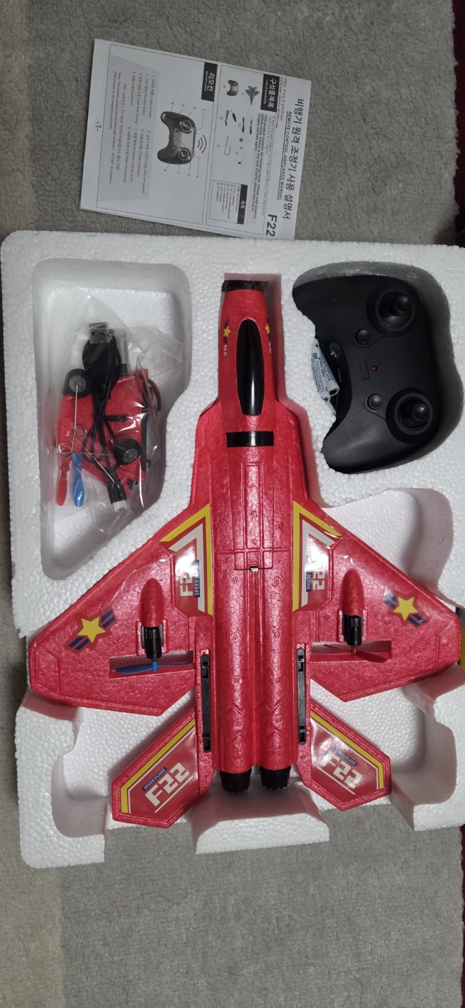 F22 Foam Remote Control Fighter Jet Toy [RED] - photo 2