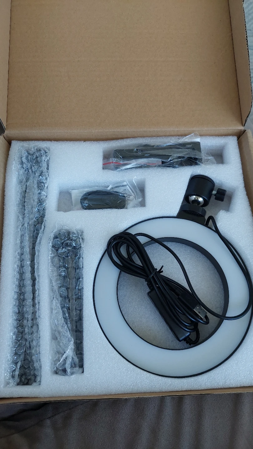 JEEMAK 6" Ring Light with Tabletop Stand & Phone Holder - photo 2