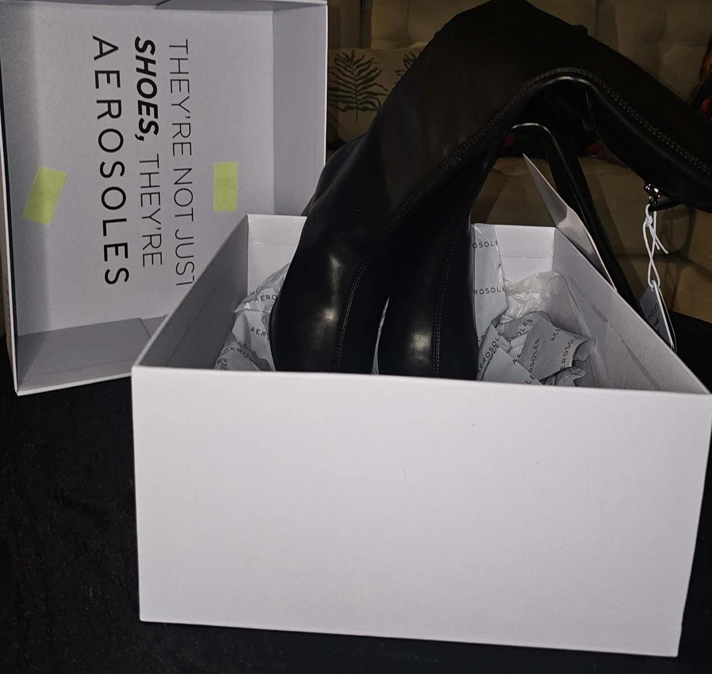 Aerosoles Black Faux Leather Knee-High Boots⚽️ - photo 5