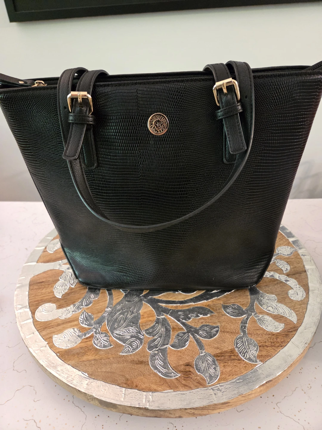 Anne Klein Black Tote Bag