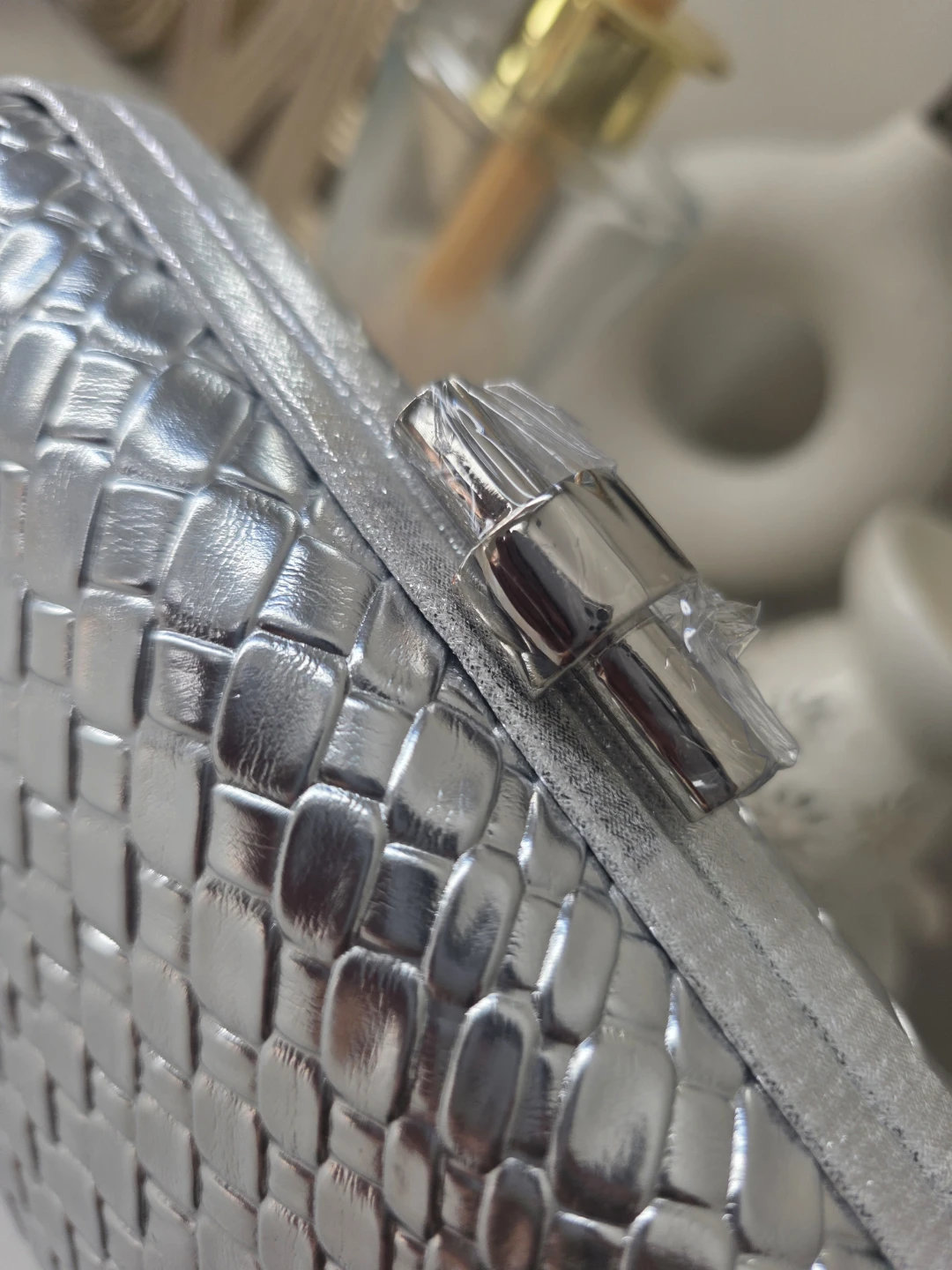Silver Clutch Purse with Chain - photo 5