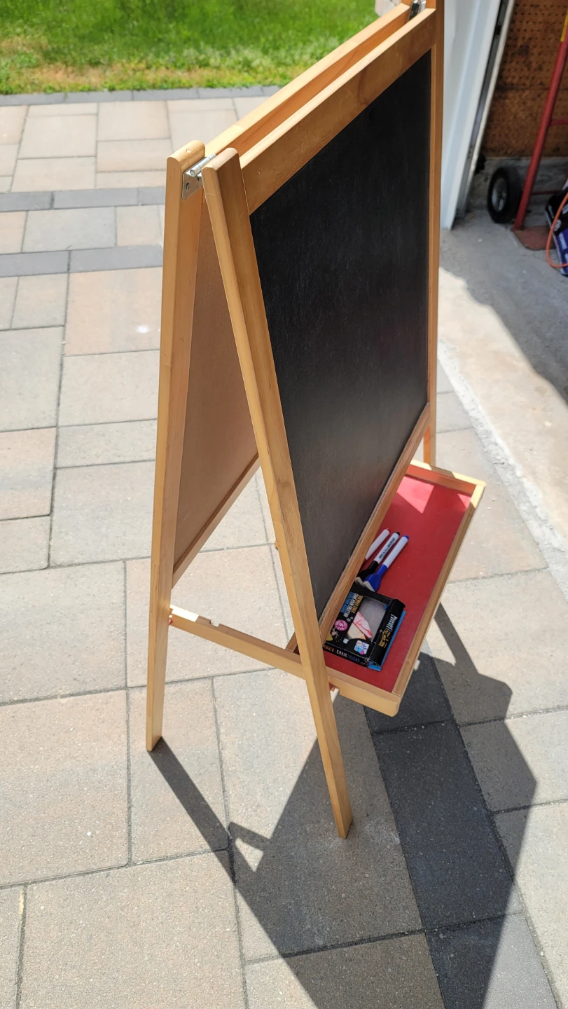 IKEA - Wooden A-Frame Easel with Whiteboard and Chalkboard - photo 4
