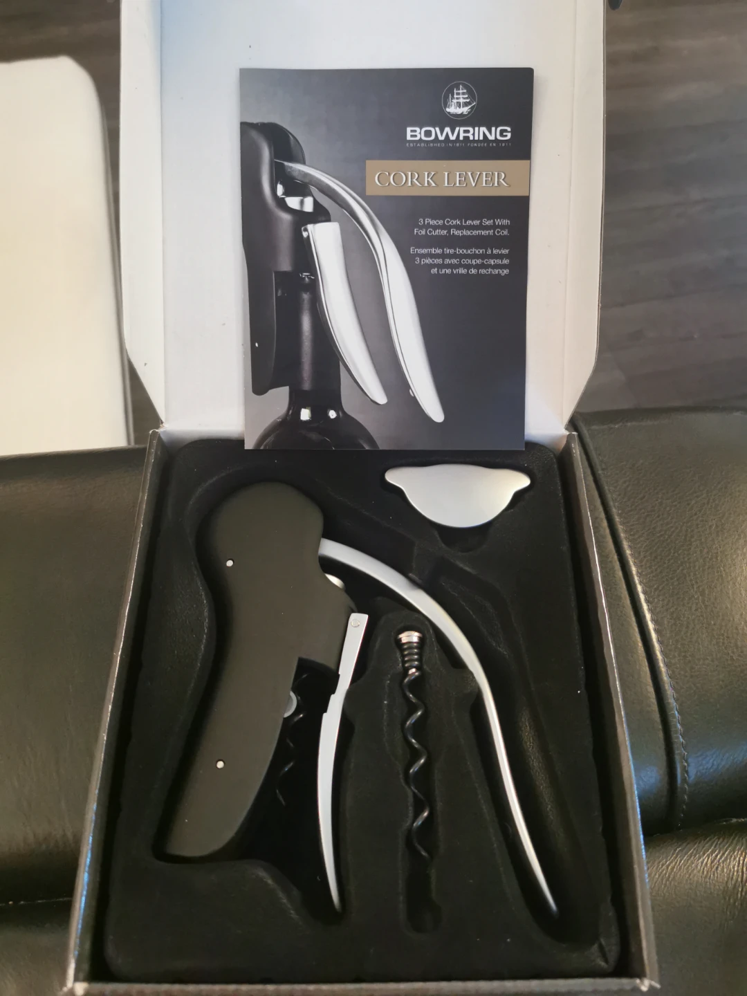 🥕BOWRING Cork Lever Wine Opener - photo 2