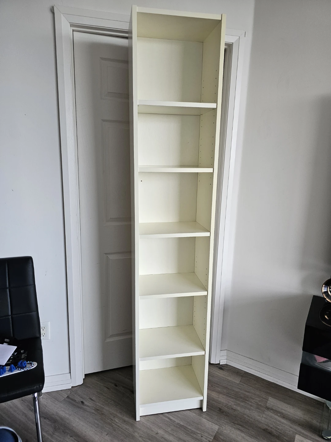 White Tall Narrow Bookcase