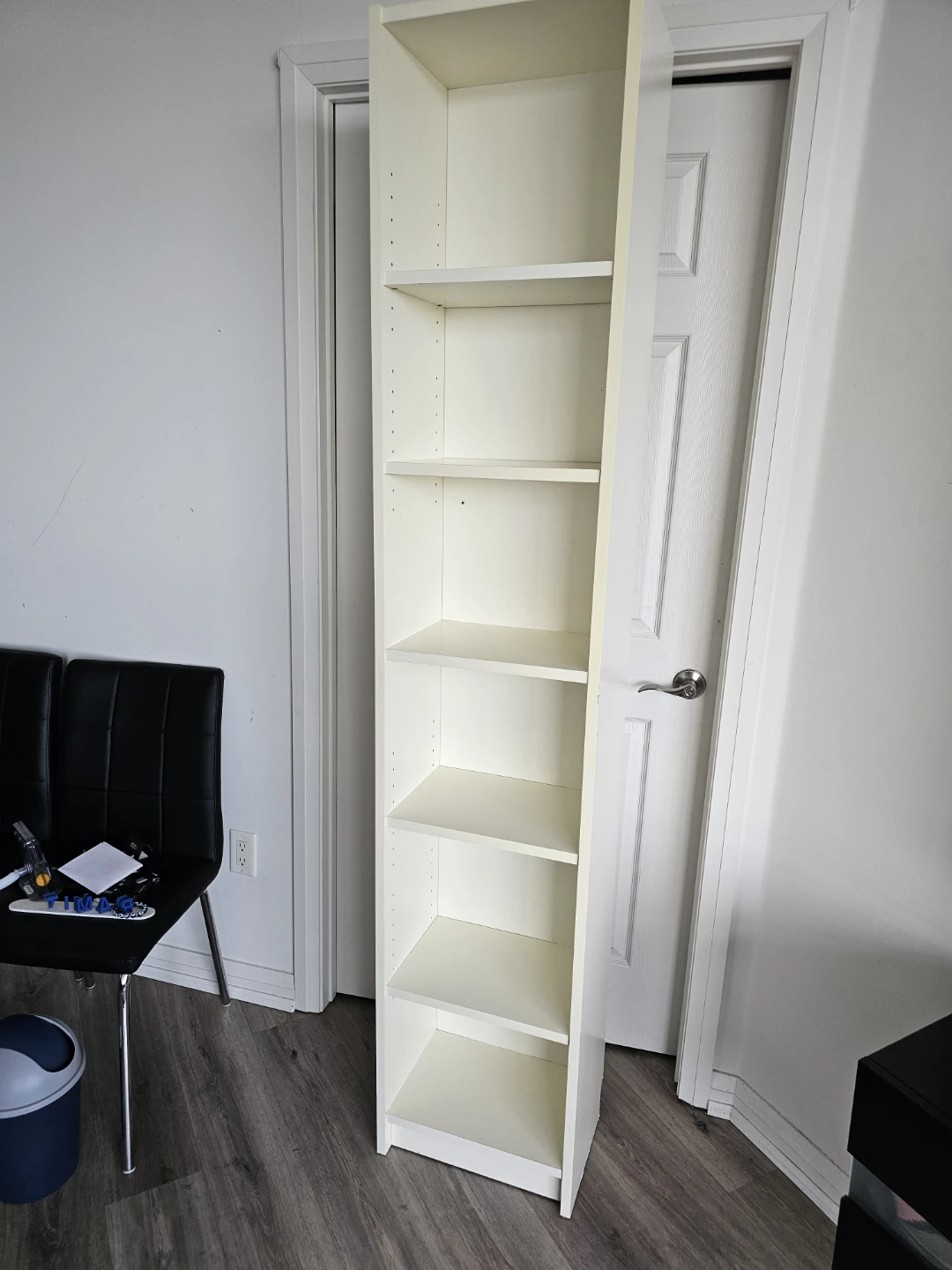 White Tall Narrow Bookcase - photo 3