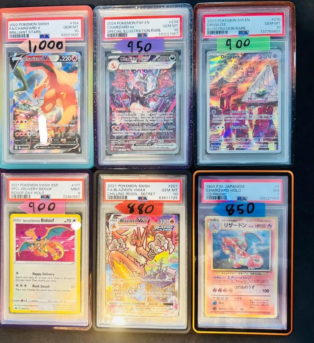 Assorted Graded Charizard Pokemon Cards