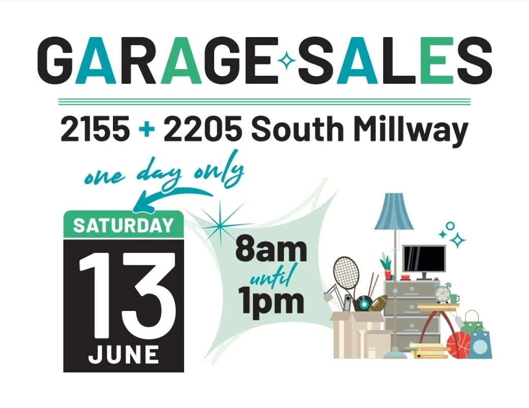 Garage Sales - Saturday, June 13