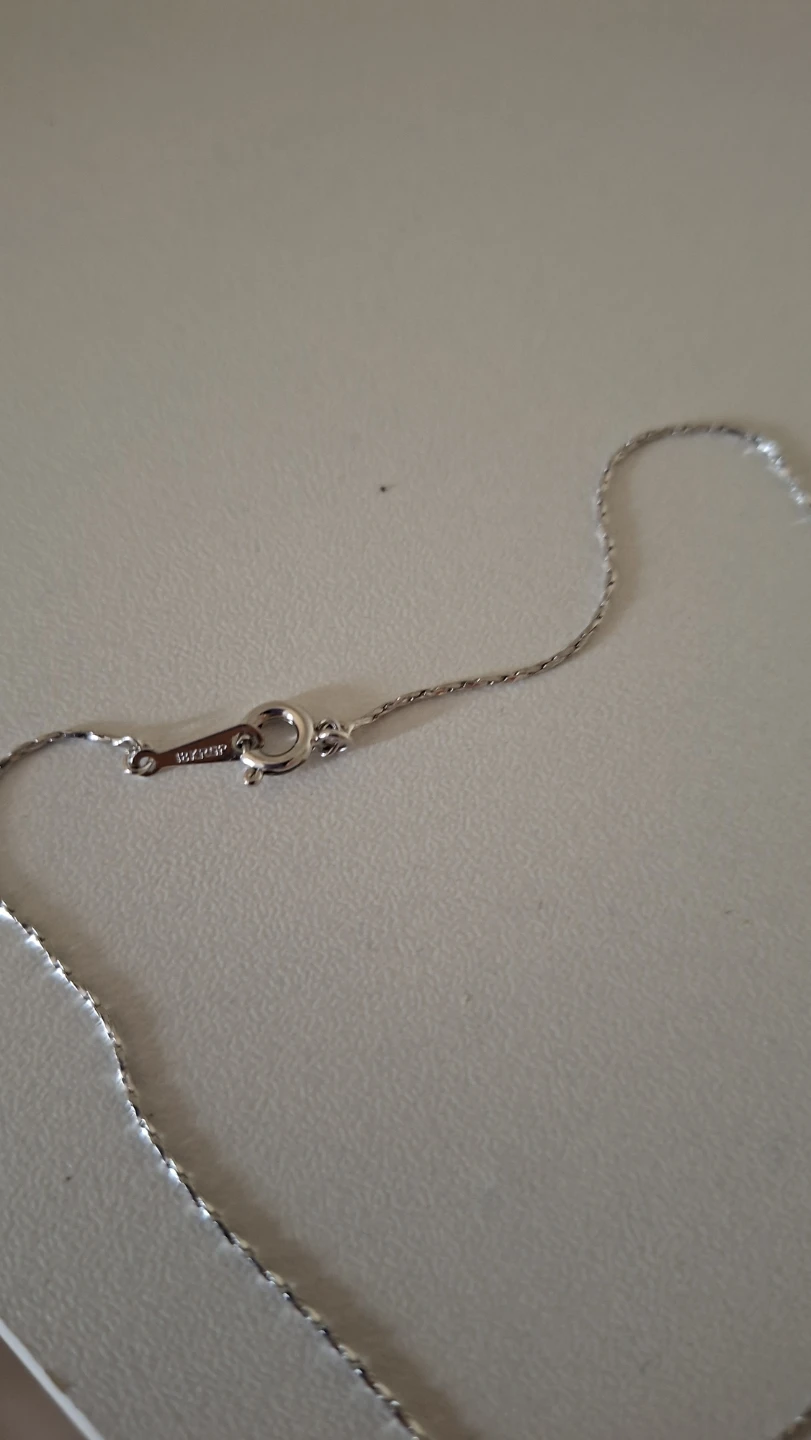 Sterling Silver Necklace with Blue and Clear Stones - photo 2