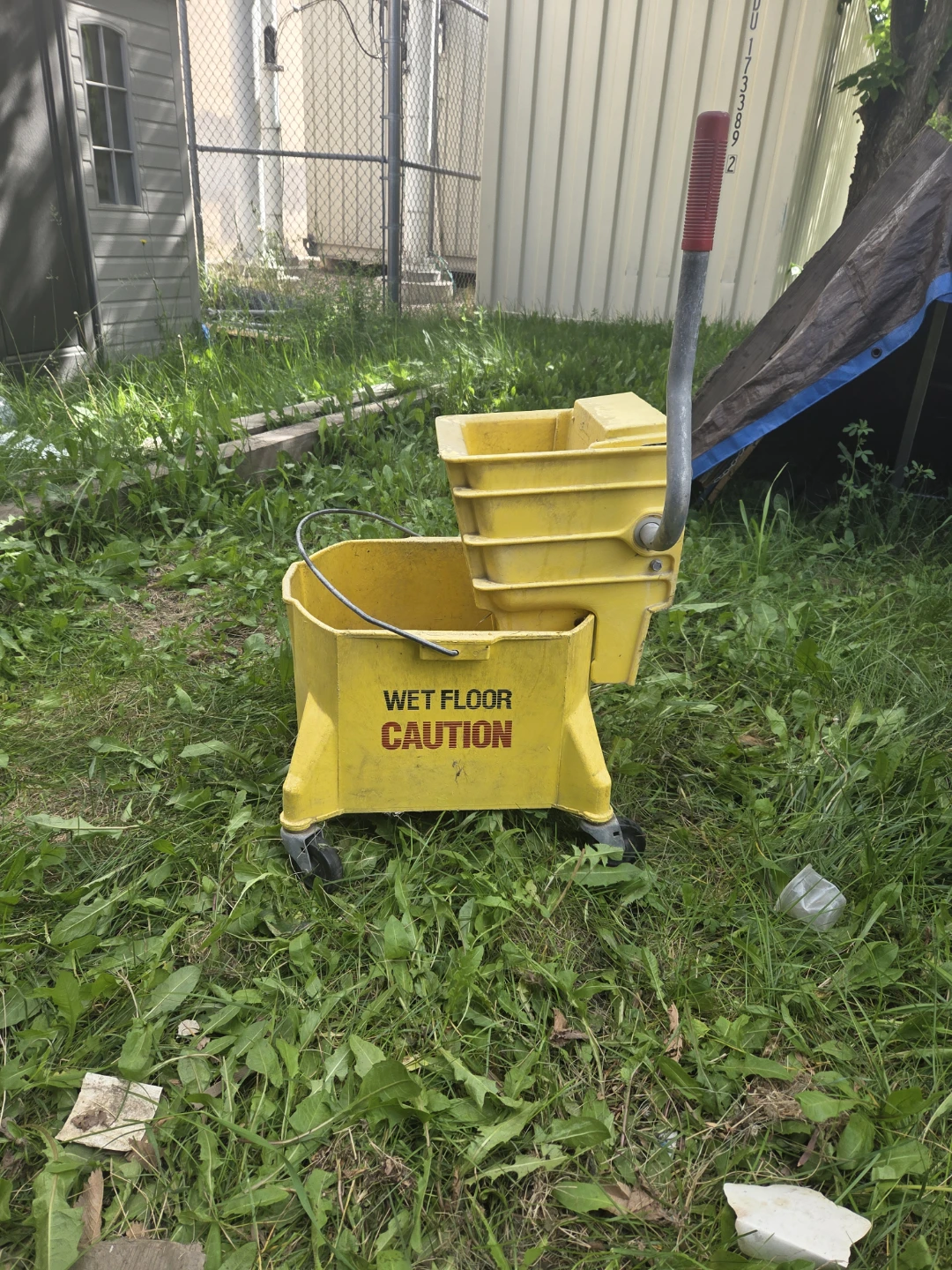 Yellow Mop Bucket with Wringer