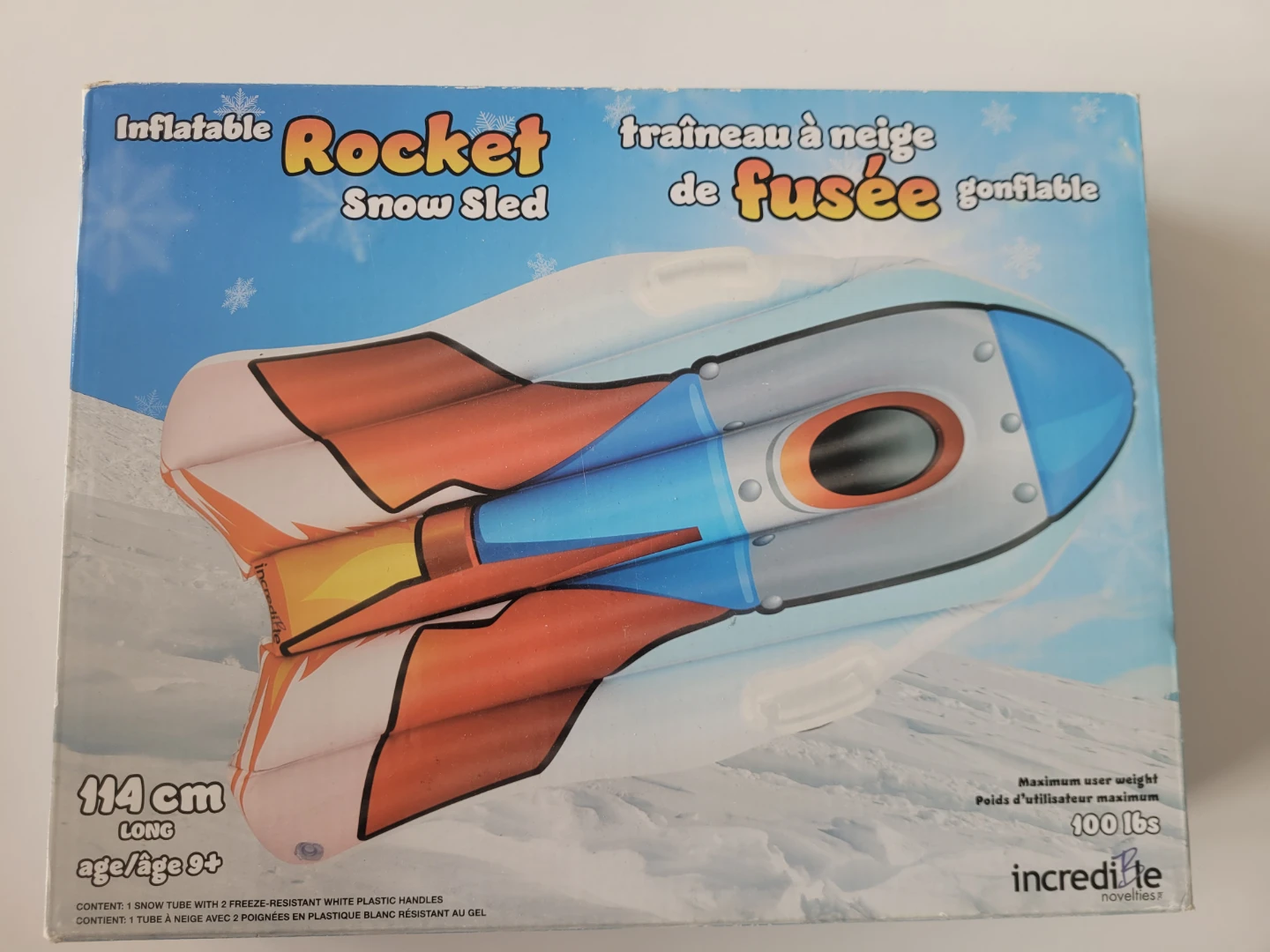 Incredible Inflatable Rocket Snow Sled - 114 cm Long
