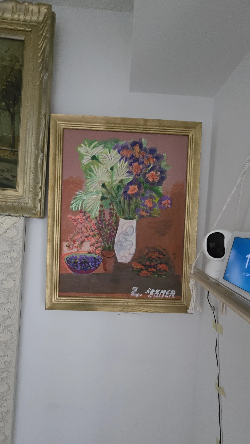 Framed Floral Still Life Painting - photo 3