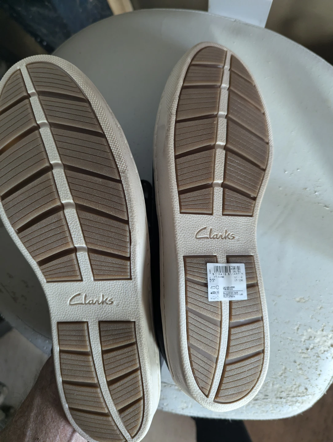 Clarks Collection Black Leather Lace-Up Sneakers - photo 4