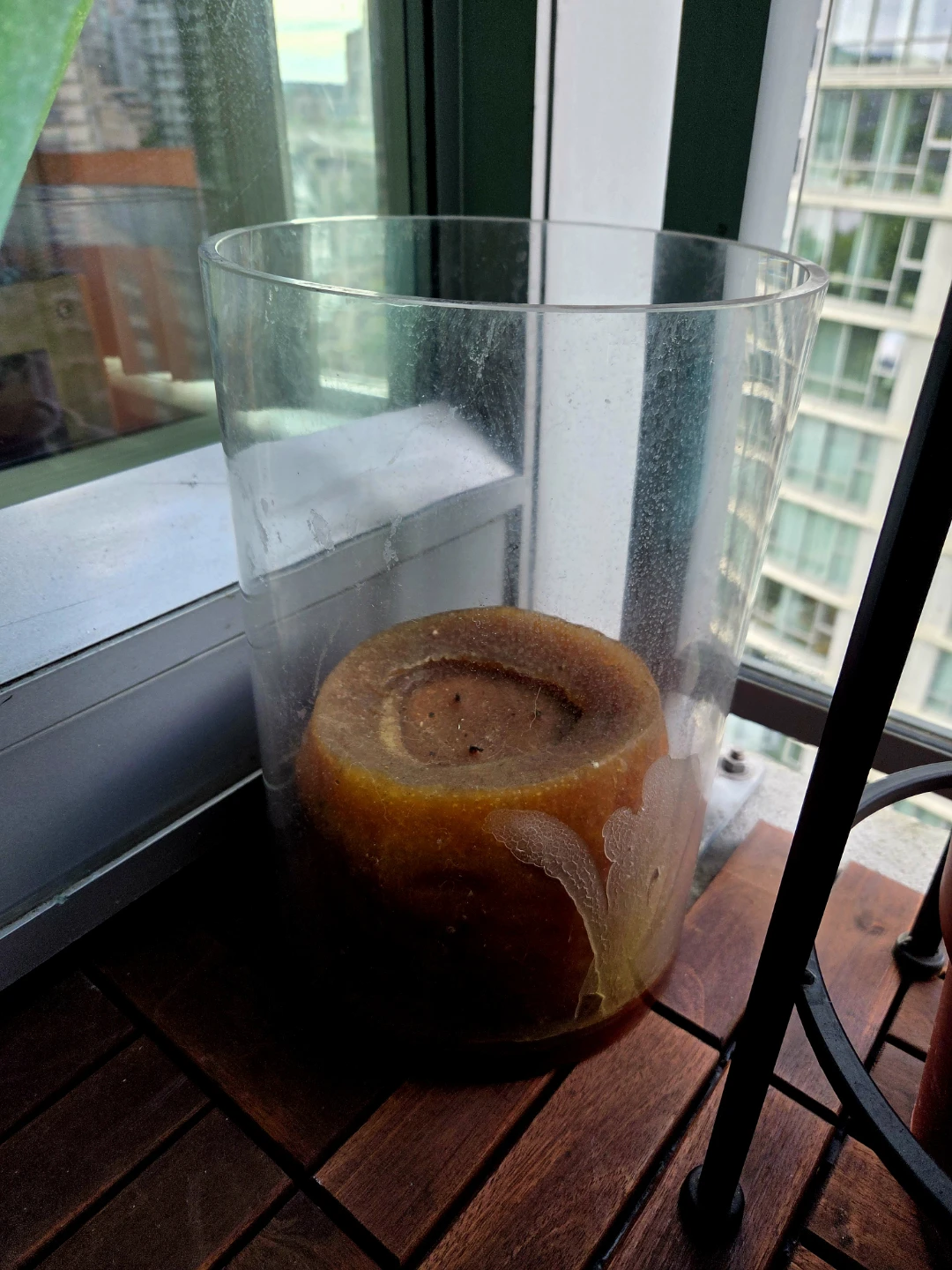 XL Glass Cylinder Vase with Candle - photo 3