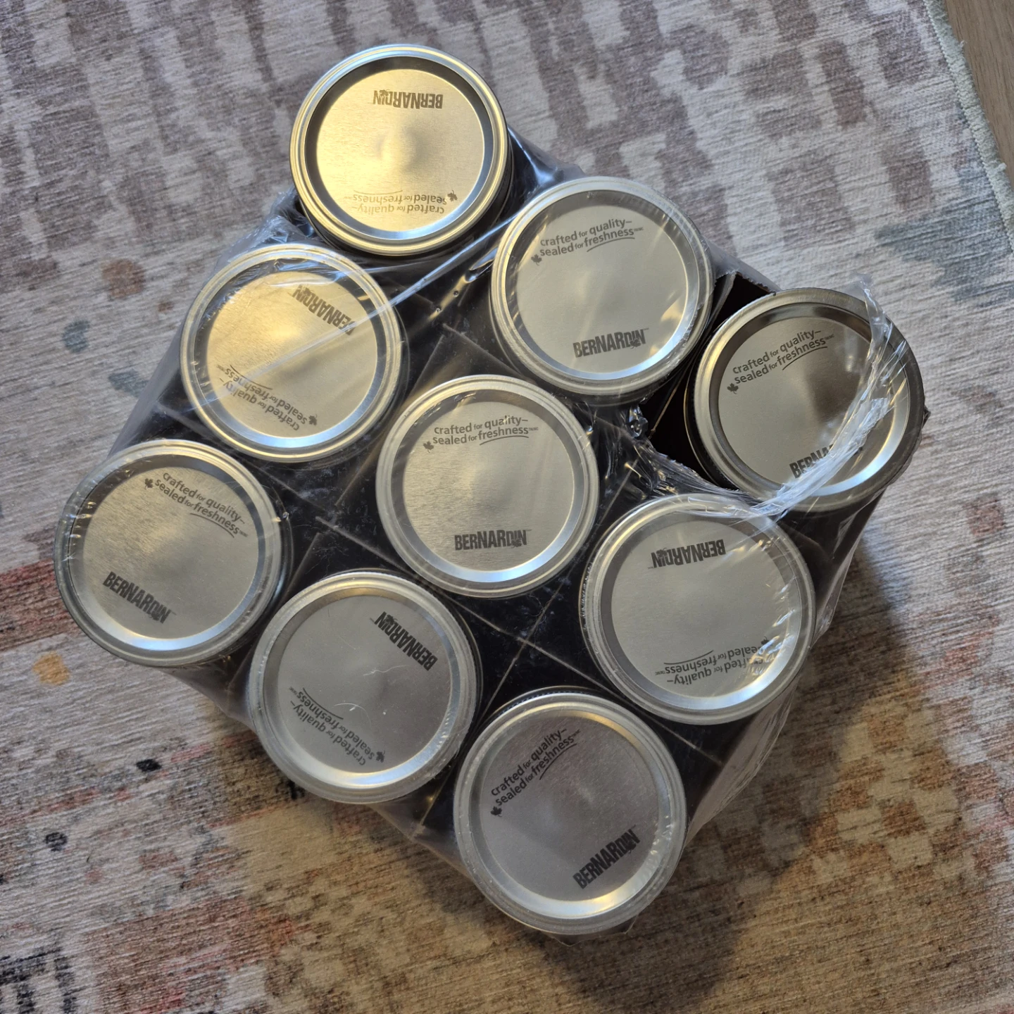 A Case of 9 Glass Canning Jars - 750 ML - Bernardin - photo 3