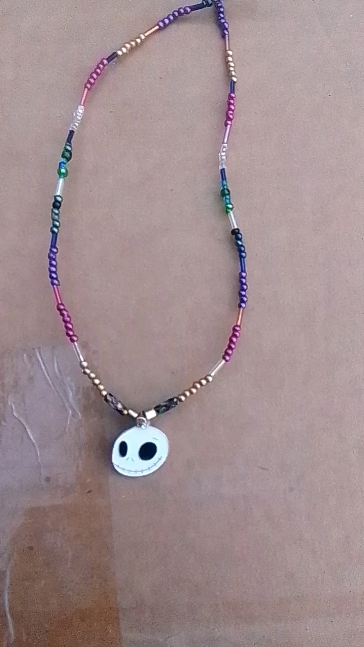 Handmade Beaded Necklaces and Jack Skellington Earrings - photo 2