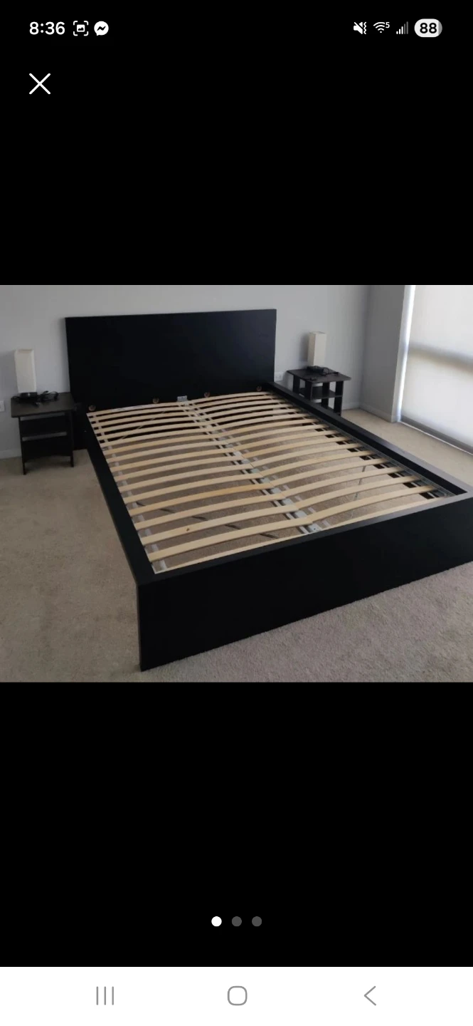 Black Platform Bed Frame