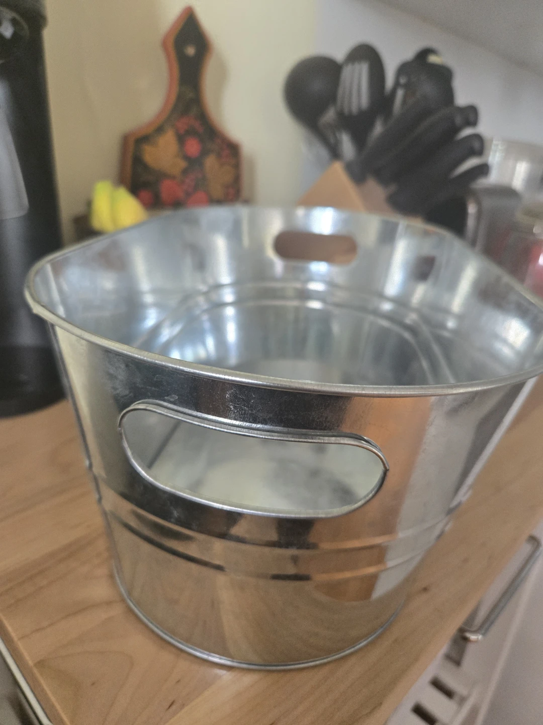 Galvanized Metal Oval Tub with Handles